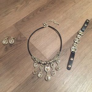 Premier Jewelry Black and Diamond Set
